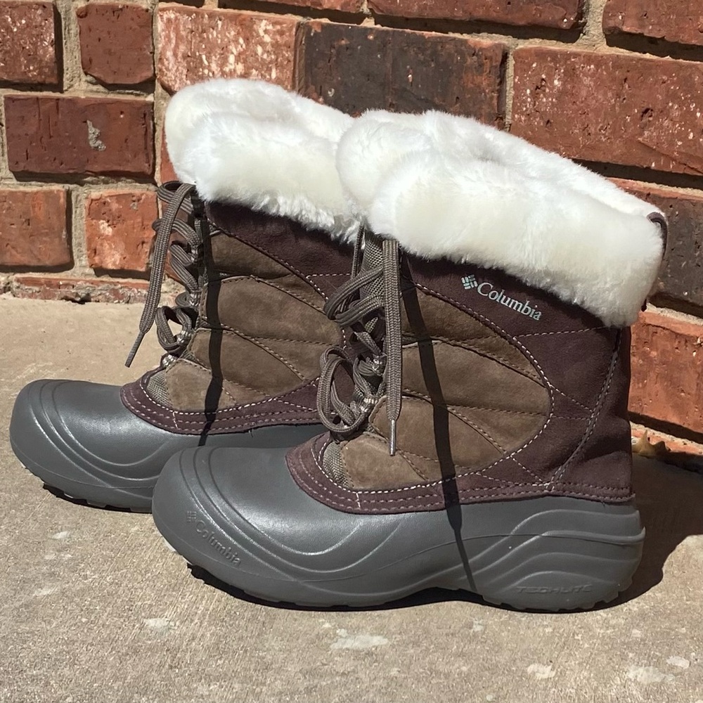 Women’s size 7.5 Columbia snow boots faux fur